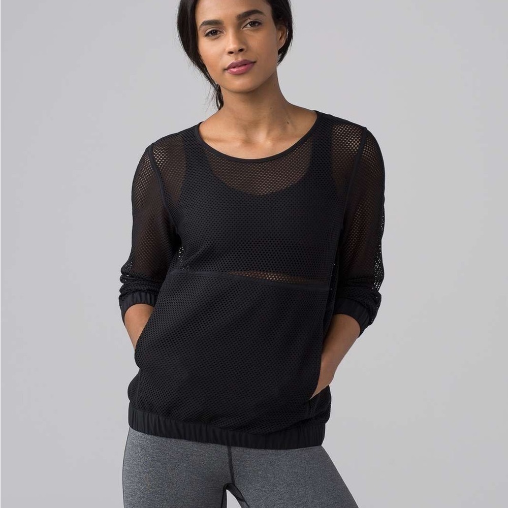 EUC  Lululemon | Mesh On Mesh Pop Over Size 6 (check measurements)